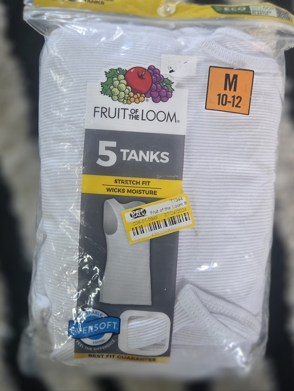 Fruit of the Loom White boy's Tank Tops - 5 Pack